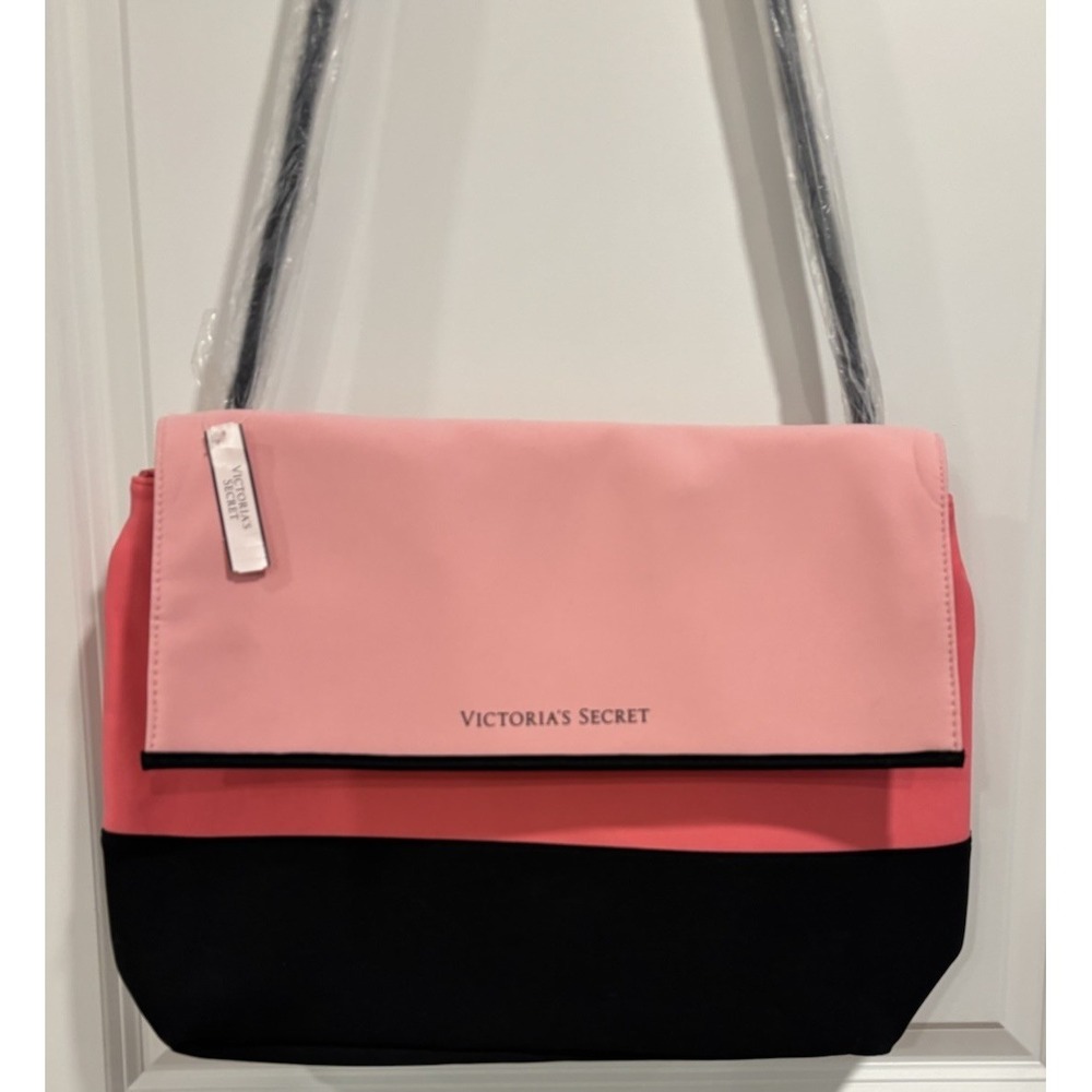 NWT Victoria Secret Insulated Cooler Tote Bag Pink Black